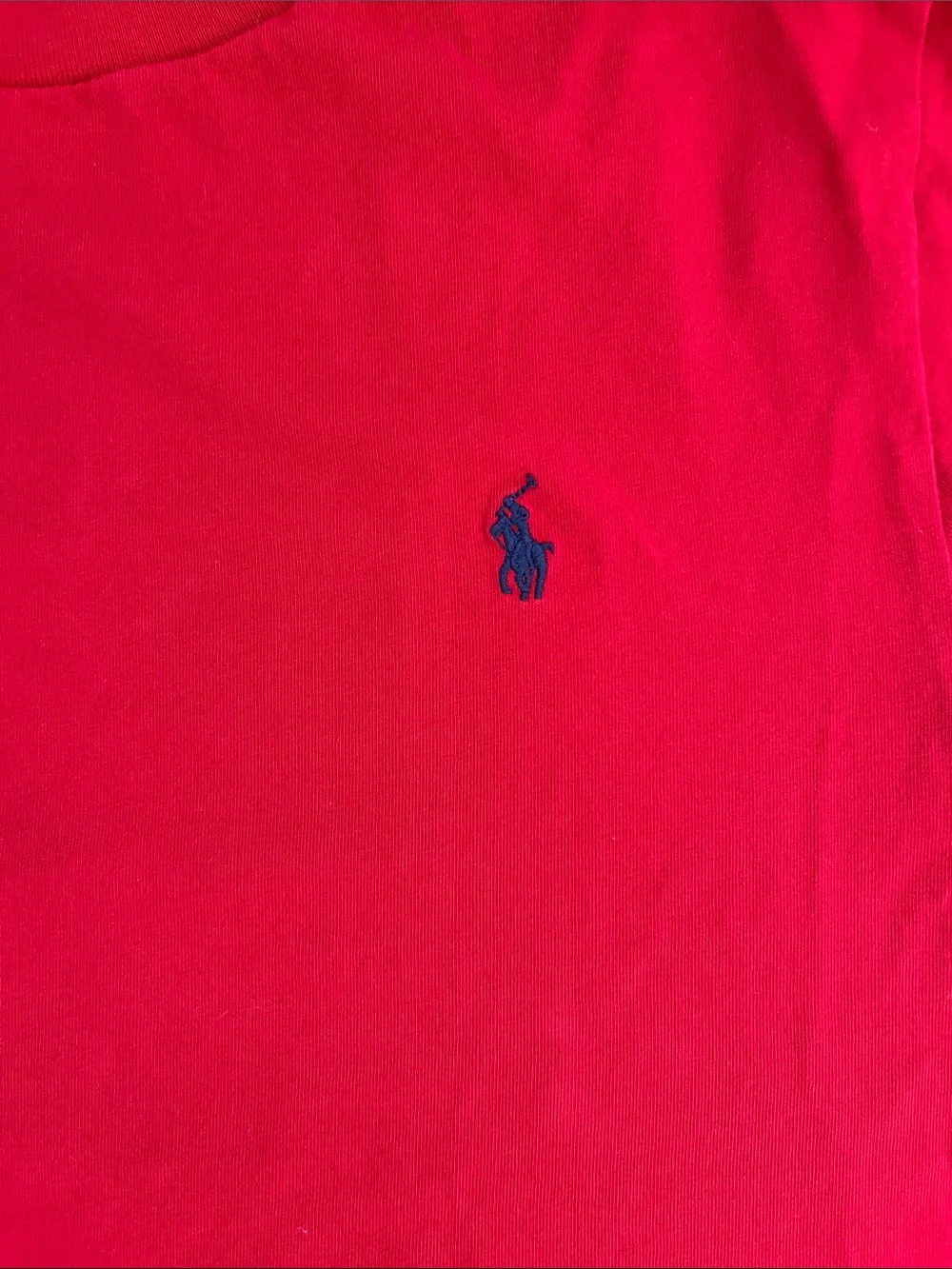 Boys Polo by Ralph Lauren RL Red Short-Sleeve Cotton Crewneck Tee with Polo Logo